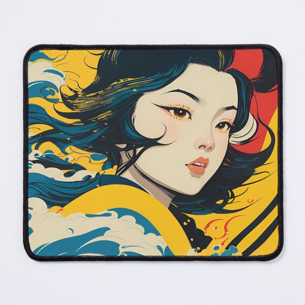 Item preview, Harmony of Cultures: Girl with Hokusai's Wave designed and sold by LeonAndrewRazon.