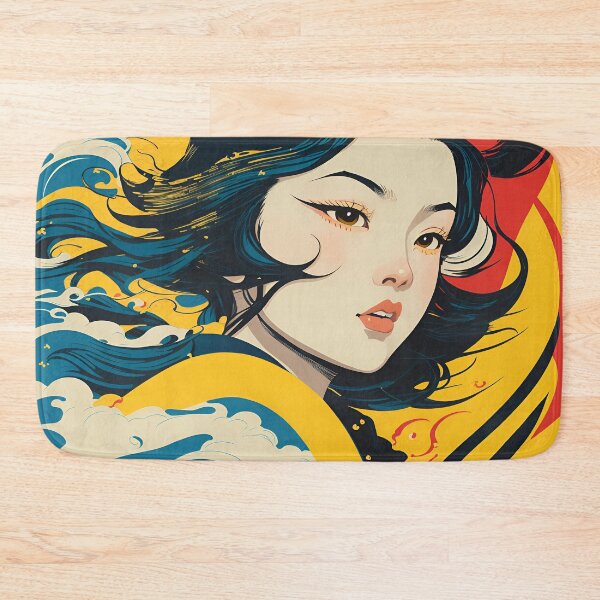 Item preview, Harmony of Cultures: Girl with Hokusai's Wave designed and sold by LeonAndrewRazon.