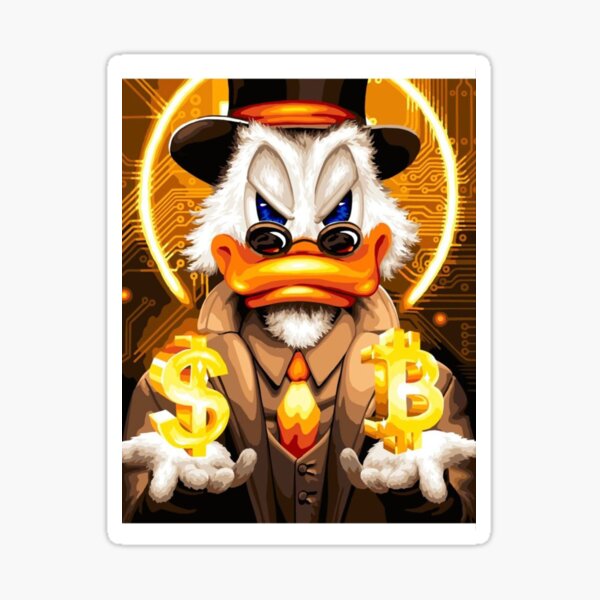 Pegatina for Sale con la obra «Scrooge McPato» de GEK-NERD Redbubble