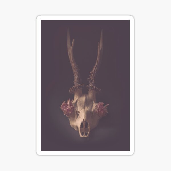 Crane deer Still life vintage Sticker