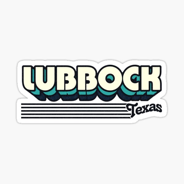 "Lubbock, Texas Retro Stripes" Sticker for Sale by retroready Redbubble