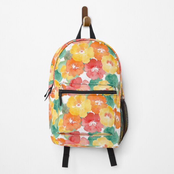 Item preview, Tropical Nasturtiums vibrant watercolour floral designed and sold by RSHarts.