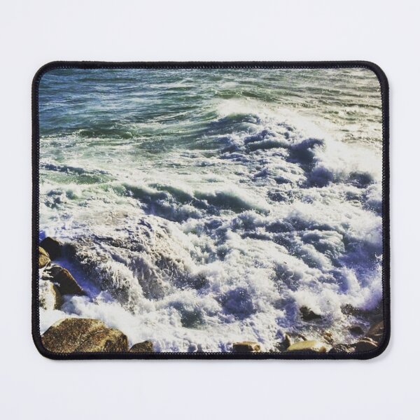 Item preview, Close Up of Ocean Waves Breaking and Foaming on Rocky Foreshore in Cornwall: A Celebration of the Power of Nature designed and sold by Oh Halo Berry.
