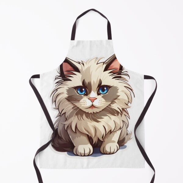 Item preview, Whimsical Wonders Cartoon Fluffy Ragdoll Cat - An Adorable and Captivating Feline Delight designed and sold by Akira Miyamoto.