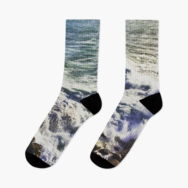 Item preview, Close Up of Ocean Waves Breaking and Foaming on Rocky Foreshore in Cornwall: A Celebration of the Power of Nature designed and sold by Oh Halo Berry.
