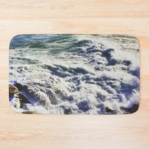 Item preview, Close Up of Ocean Waves Breaking and Foaming on Rocky Foreshore in Cornwall: A Celebration of the Power of Nature designed and sold by Oh Halo Berry.