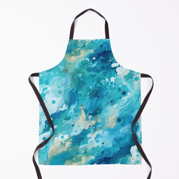 Item preview, Water Pattern 13, fresh clear ocean rippled reflections, capillary waves, blue tropical sea, white, pale yellow, weather and nature. designed and sold by FoxRobinRabbit.