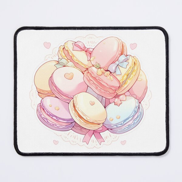 Item preview, Cute Kawaii Macarons in Pastel Colors designed and sold by CozyKawaiiArt.