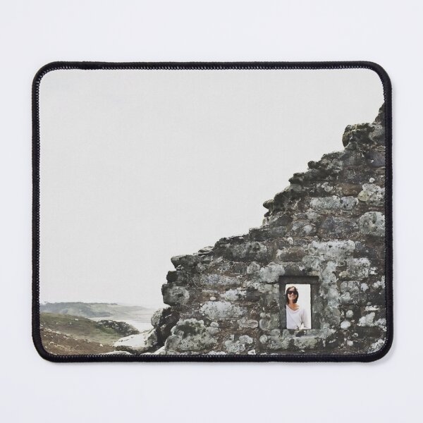 Item preview, Pretty Girl Smiling Through Window of Windswept Castle Ruin in Cornwall: A Celebration of Exploration and Adventure designed and sold by Oh Halo Berry.
