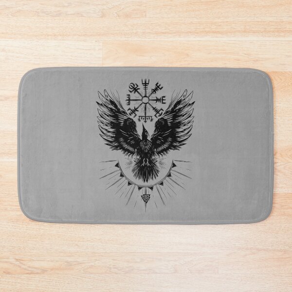 Item preview, Viking raven with vegvisir and valknut designed and sold by Christine Krahl.