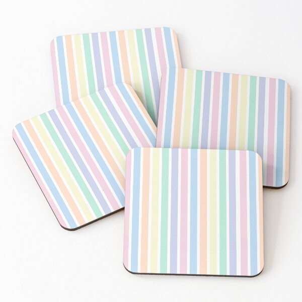 Item preview, Pastel Rainbow Vertical Striped Background designed and sold by cgroenewald.