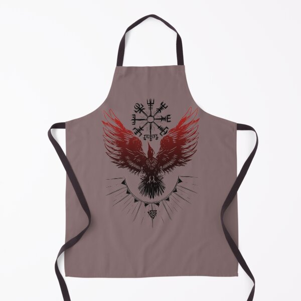 Item preview, Viking raven blood raven with vegvisir and valknut designed and sold by Christine Krahl.