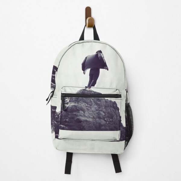 Item preview, Monochrome Retro Photo of Young Man Standing on Top of Castle Ruin in High Winds: A Celebration of Freedom and Adventure designed and sold by Oh Halo Berry.