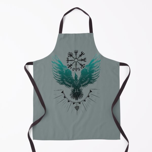 Item preview, Viking raven with vegvisir and valknut designed and sold by Christine Krahl.