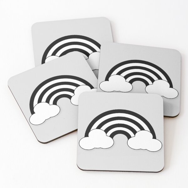 Item preview, Black And White Rainbow With Clouds designed and sold by Insanis2645.