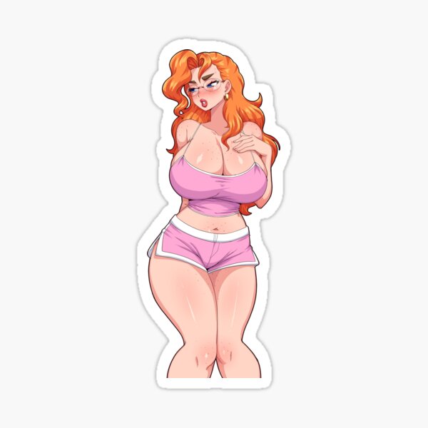 Item preview, Stunning Anime Girl in Pink Clothes designed and sold by SickersFun.