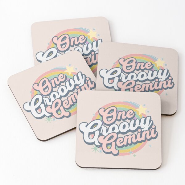 Item preview, One Groovy Gemini Cute Retro Design in Pastel Colors designed and sold by positive-tribe.