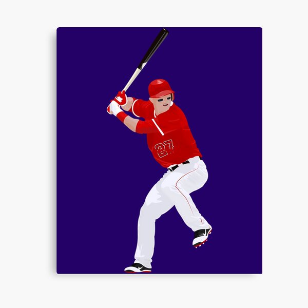 Mike Trout Poster Canvas Frame Kids Wall Decor Baseballfan 