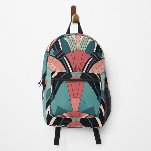 Item preview, 1930’s Art Deco Teal & Pink Digital Pattern designed and sold by zolarche.
