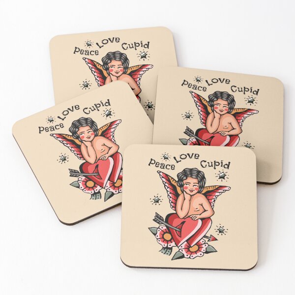 Item preview, Vintage Cupid Tattoo, Peace and Love designed and sold by KewaleeTee.