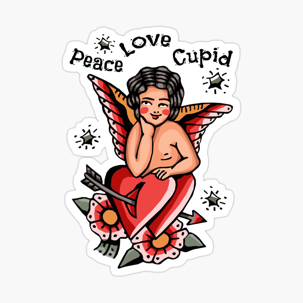 Amazon.com: Custom cartoon angel temporary tattoo | Fake removable  customized angels tattoos design | Add text to temp tatoo. Cherub Sticker  designs last 2-5 days & decals go on water. Personalized decal