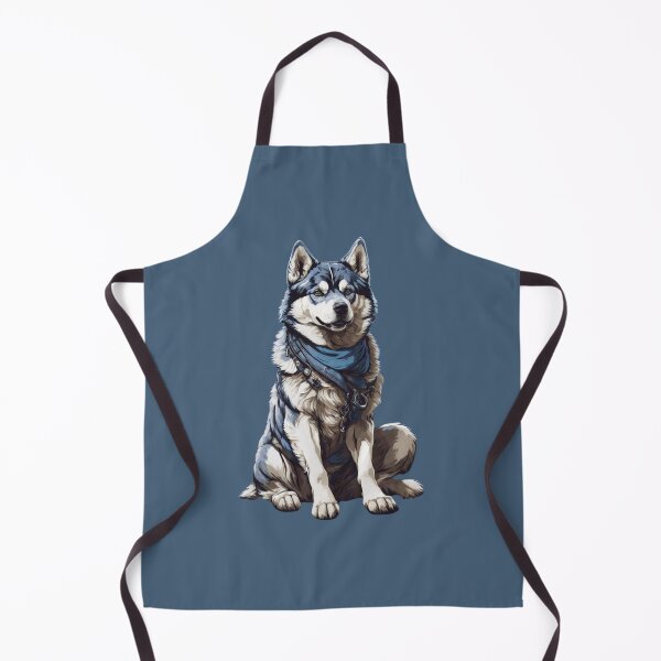 Aperçu de l'œuvre Conception d'illustration vectorielle de chien Husky créée et vendue par DizzyShirts1.