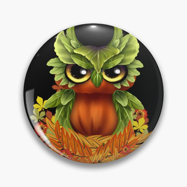Item preview, A forest owl made of leaves, fantasy art designed and sold by LoneAngel.