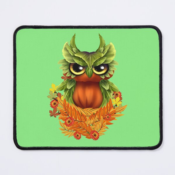 Item preview, A forest owl made of leaves, fantasy art designed and sold by LoneAngel.