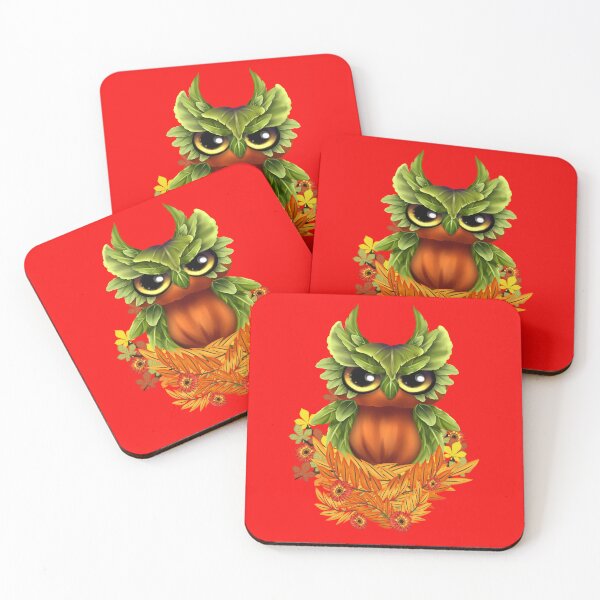Item preview, A forest owl made of leaves, fantasy art designed and sold by LoneAngel.