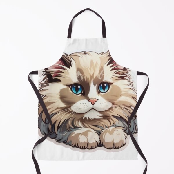 Item preview, Whimsical Wonders Cartoon Fluffy Ragdoll Cat - An Adorable and Captivating Feline Delight designed and sold by Akira Miyamoto.