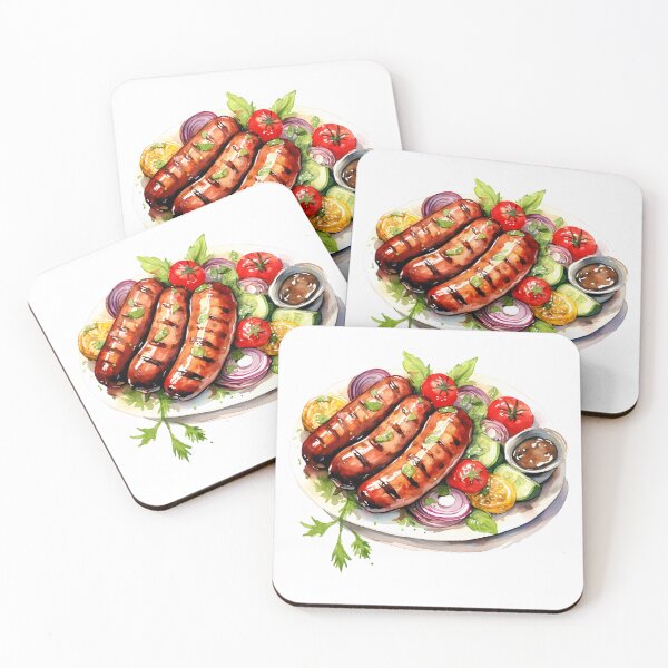Item preview, Watercolor sausages designed and sold by Lexa Pix.