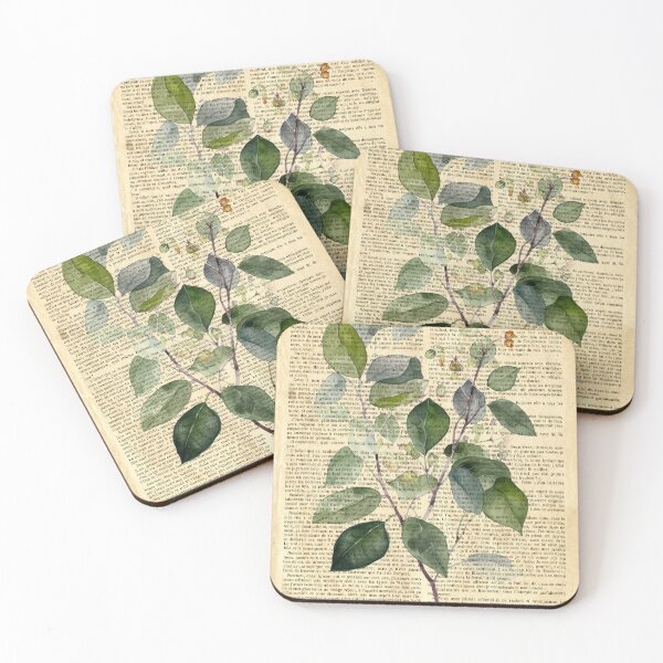 Item preview,  Botanical print, on old book page  designed and sold by Art by Lilia.