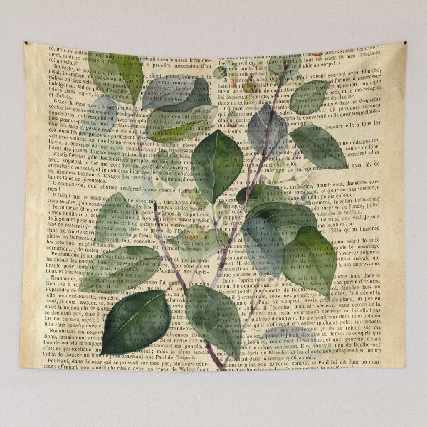 Item preview,  Botanical print, on old book page  designed and sold by Art by Lilia.