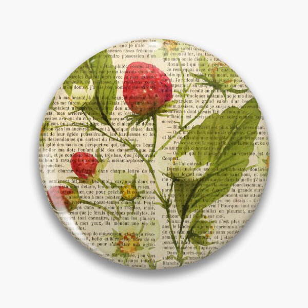 Item preview,  Botanical print, on old book page - strawberry designed and sold by Art by Lilia.