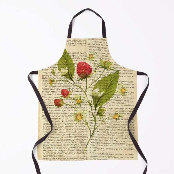 Item preview,  Botanical print, on old book page - strawberry designed and sold by Art by Lilia.
