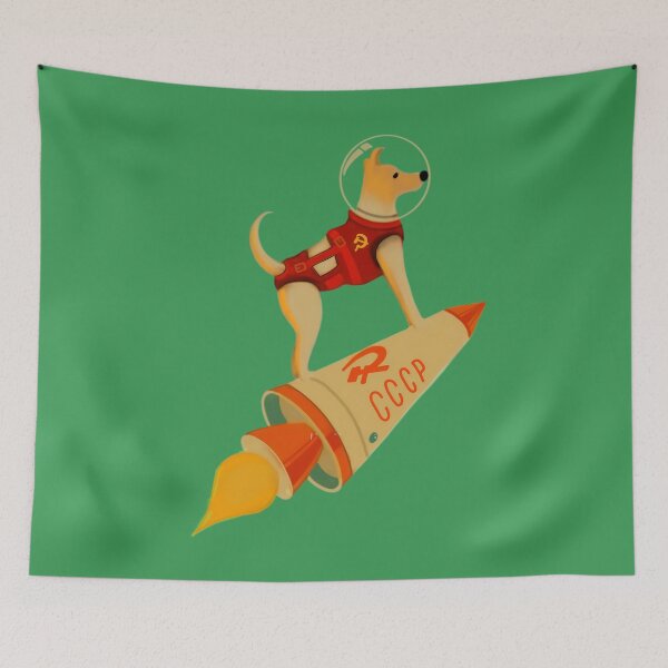 Item preview, Laika The CCCP Soviet Russia Super Space Rocket Dog    	 designed and sold by fuwsnooux54.