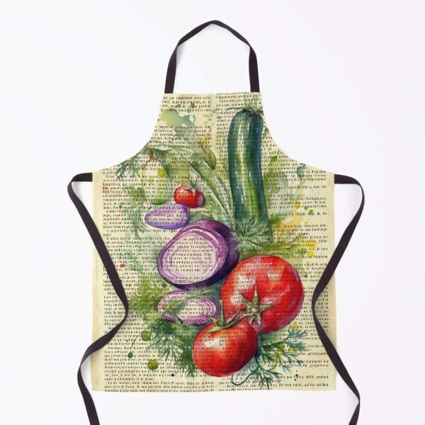 Item preview,  Botanical print, on old book page - vegetables designed and sold by Art by Lilia.