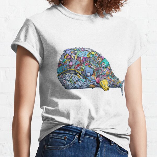 Plastic Trash Whale Classic T-Shirt