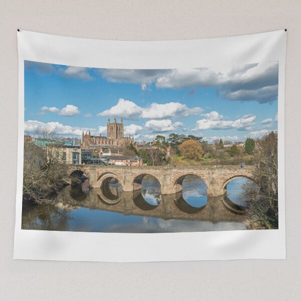 Item preview, River Wye at Hereford with the arched bridge and cathedral designed and sold by Cameranick.