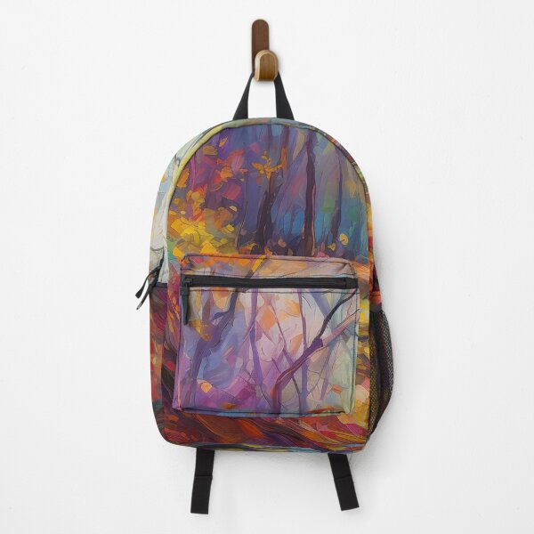 Item preview, Impressionistic woods painting 9 designed and sold by Red Witch Art.