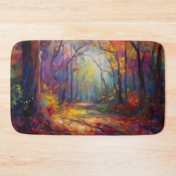 Item preview, Impressionistic woods painting 9 designed and sold by Red Witch Art.
