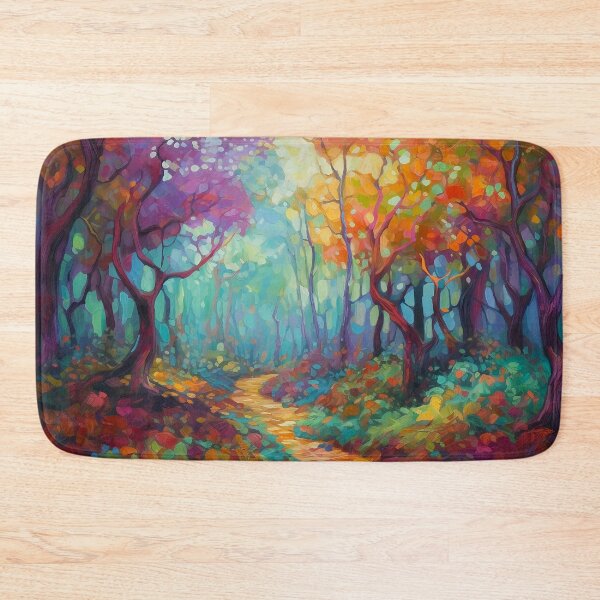 Item preview, Impressionistic woods painting 10 designed and sold by Red Witch Art.