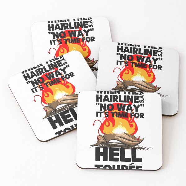 Item preview, When The Hairline Says NOWAY its Time for HELL TOUPEE, Black Letters designed and sold by TheeDigitalDen.