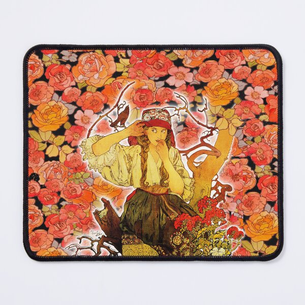 Item preview, HD. Alphonse Mucha - Music: Moravian Teachers Choir. Baroque background version by Mindthecherry designed and sold by MINDTHECHERRY.