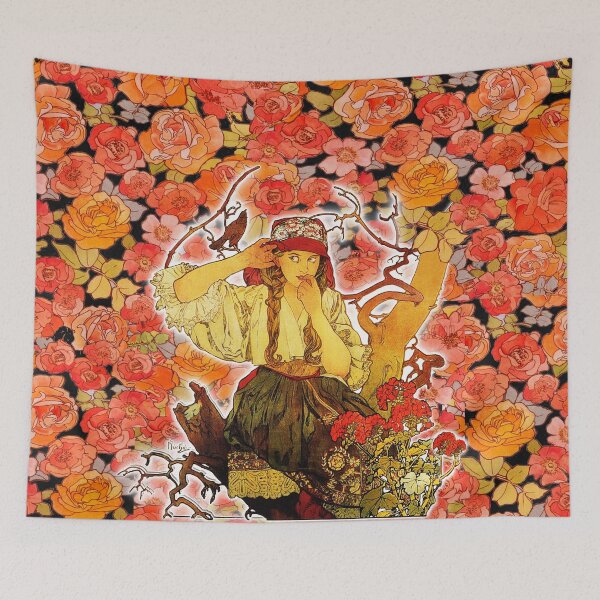 Item preview, HD. Alphonse Mucha - Music: Moravian Teachers Choir. Baroque background version by Mindthecherry designed and sold by MINDTHECHERRY.
