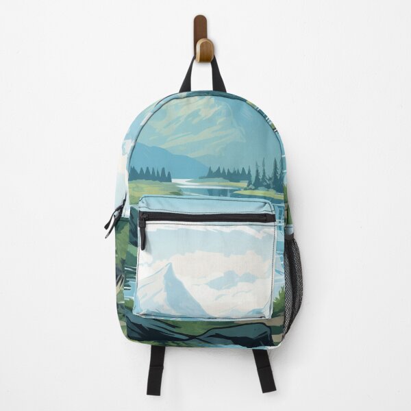 Item preview, A river in a forest at the foot of a mountain range designed and sold by isBotStore.