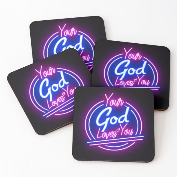 Item preview, Neon Graphic Design: Your God Loves You designed and sold by HIKARI Creations.