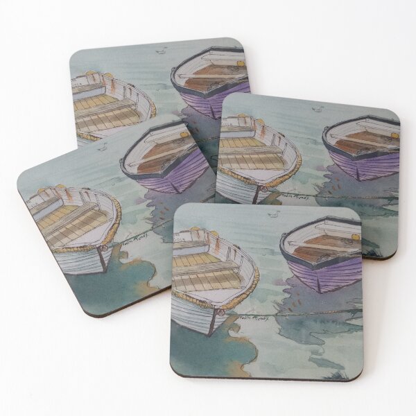 Item preview, Two boats in the harbor designed and sold by Justin Turney Art.
