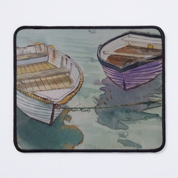 Item preview, Two boats in the harbor designed and sold by Justin Turney Art.