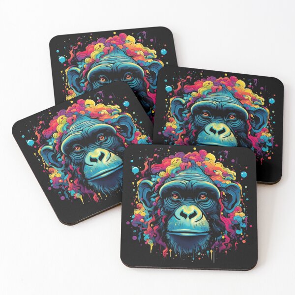 Item preview, Psychedelic Smart Bonobo: Intellect in Colors designed and sold by PsyCloth.